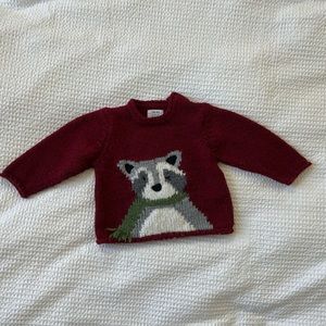 Zara Raccoon Maroon Sweater, 18-24M